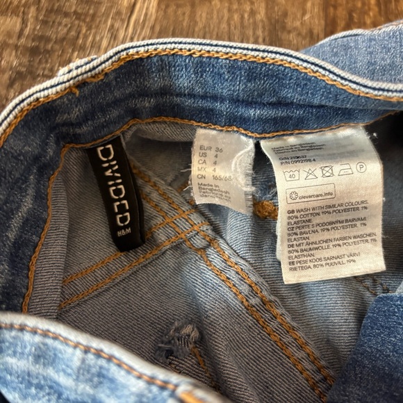 H&M Blue Skinny Jeans with Distressed Details - Picture 3 of 3